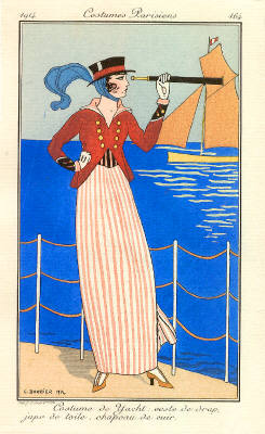 Artist: George Barbier, Title: Costume de Yacht