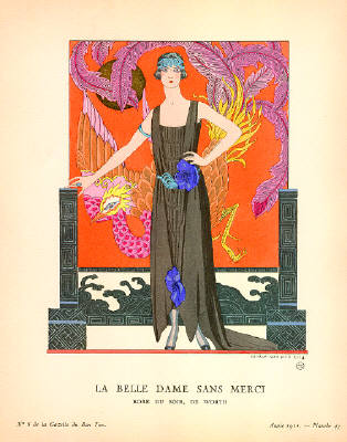 Artist: George Barbier, Title: La Belle Dame Sans Merci
