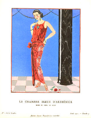 Artist: George Barbier, Title: La Chambre Bleue D'Arthenice