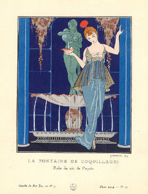 Artist: George Barbier, Title: La Fontaine De Coquillages