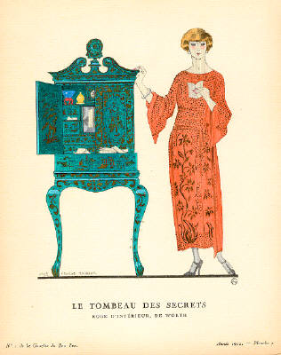 Artist: George Barbier, Title: Le Tombeau Des Secrets