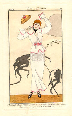 Artist: George Barbier, Title: Robe de Drap Blanc.....
