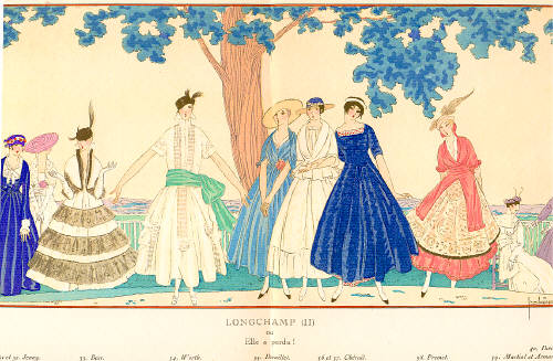 Artist: Georges Lepape, Title: Longchamp (II)
