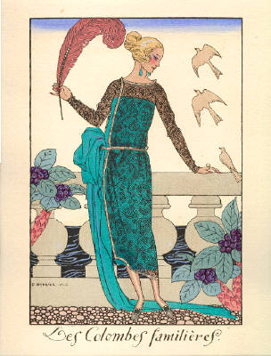 Artist: George Barbier, Title: Les Columbes Familieres